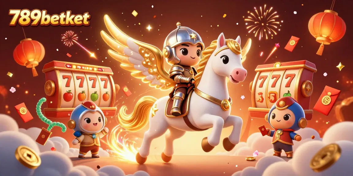 Engage in excitement with 789betket as the celestial horse and knight explore vibrant slot games!