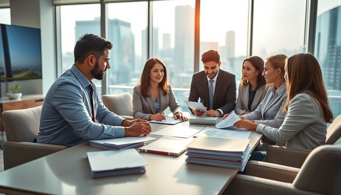 Discussing deemed contracts business electricity in a modern office environment with diverse professionals.