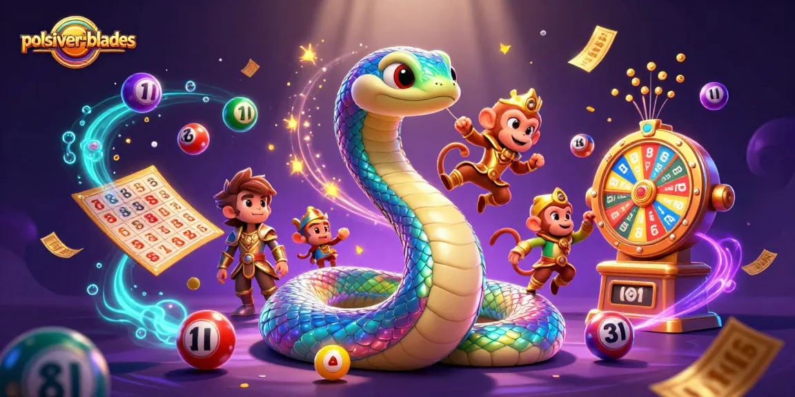 Experience the excitement of polsilver-blades with colorful lottery balls and magical elements.