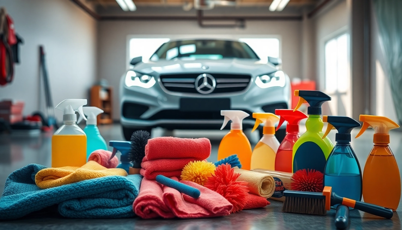 Using a car wash kit for beginners for an effective clean on a shiny car