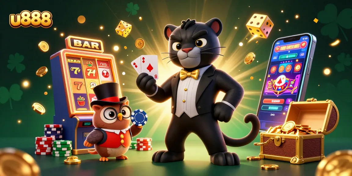 Experience excitement at u888 with lively 3D casino characters and action-packed slots
