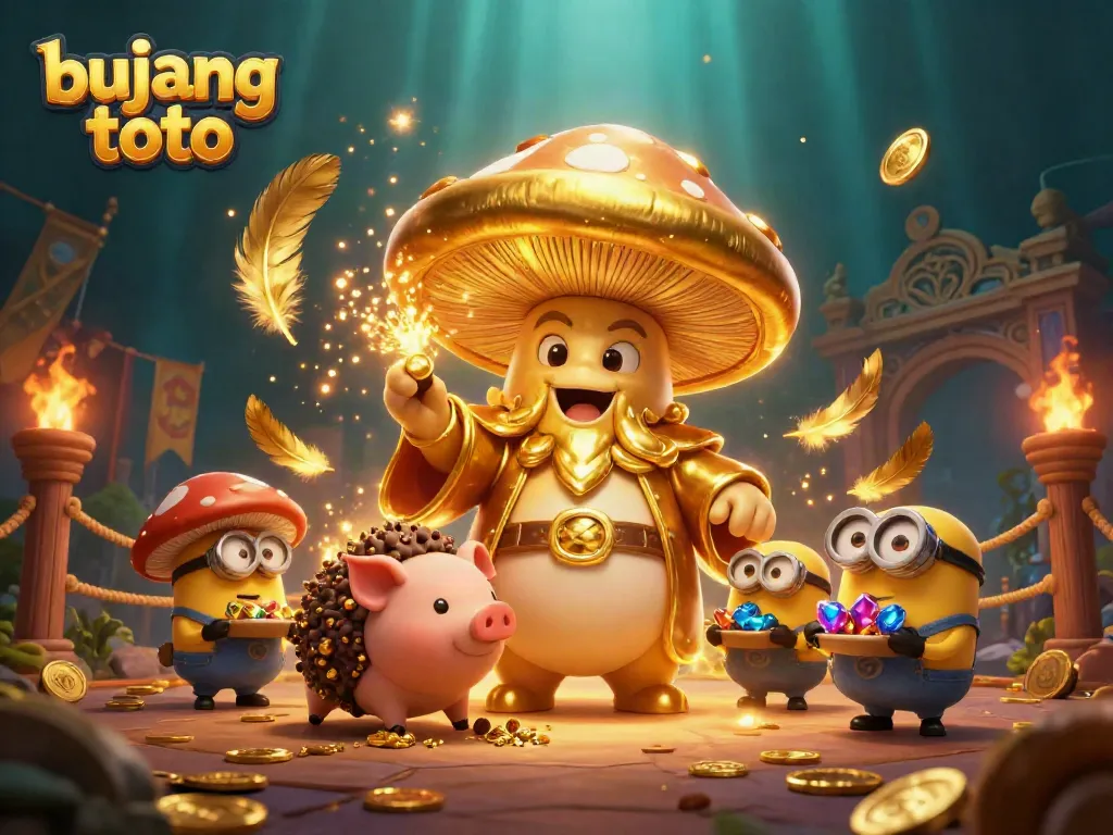 Engage in thrilling gaming at bujang toto with dynamic 3D characters showcasing vibrant casino elements.