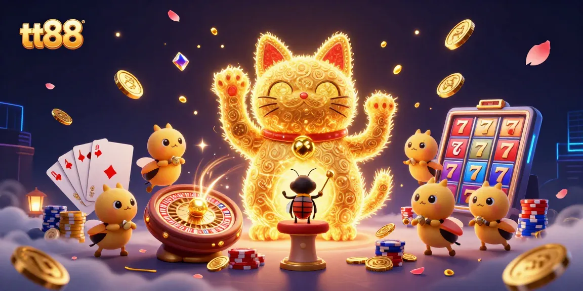 Win big with tt88 while enjoying a vibrant 3D casino scene filled with luck and excitement.