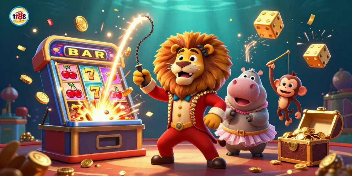 Experience thrilling gambling action at tf88 with vibrant characters and casino excitement encapsulated.