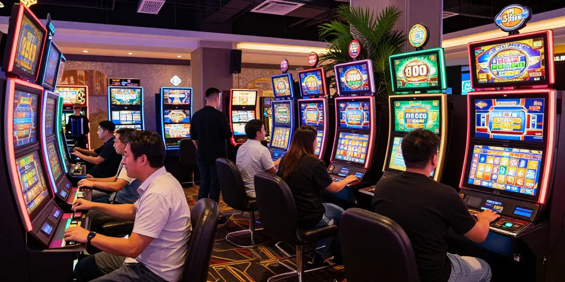 Experience the thrill of slot qris payments in a vibrant casino atmosphere with players enjoying the excitement.