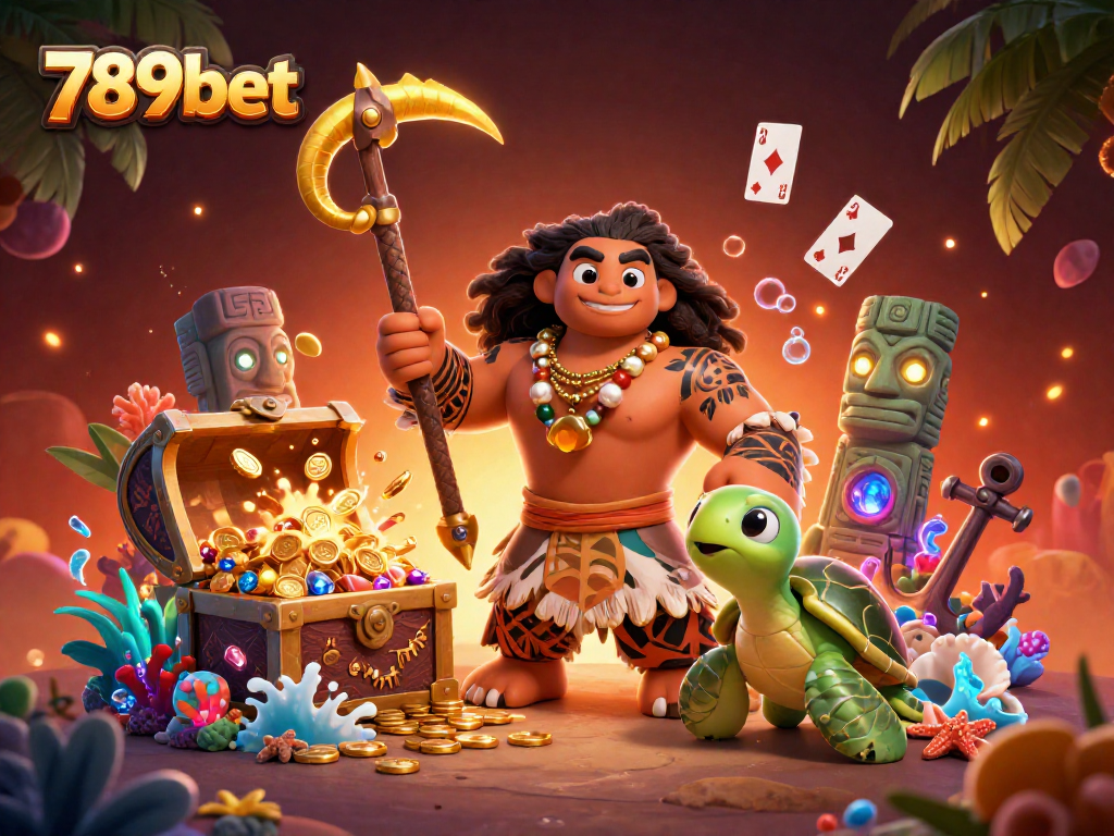 Engage with the vibrant 789bet gaming scene, featuring an exciting underwater treasure hunt with dynamic characters.