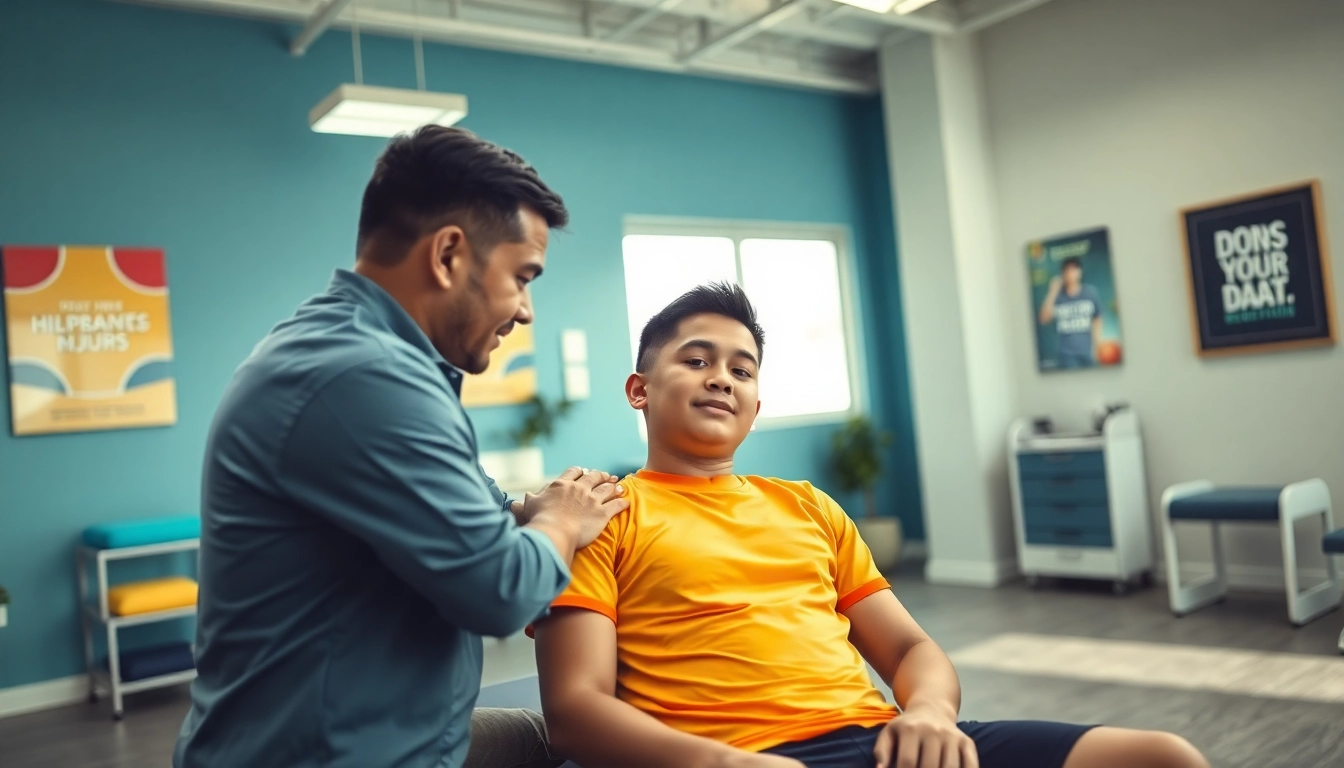 Chiropractor offering sports injury treatment chiropractor near St. Albert in a modern clinic.